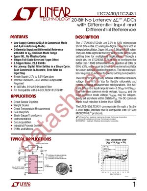 LTC2430IGN datasheet  